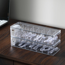 桌面数据线收纳盒防尘收纳理线盒集线器整理盒手机充电线电源线扣