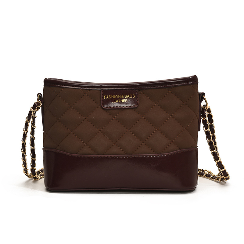 Bolso de mujer popular de este año 2025 nueva moda bolso de hombro bordado de diamante de color contrastante empalme atmósfera bolso de vagabundo