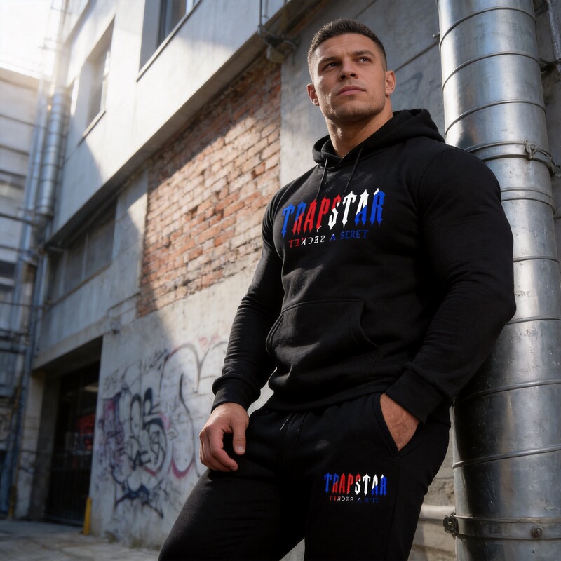 2026 European and American Cross-Border Men's Fleece Sweatshirt Set with Hooded Pullover Outdoor Style Long-Sleeve Amazon Best-Selling Wholesale