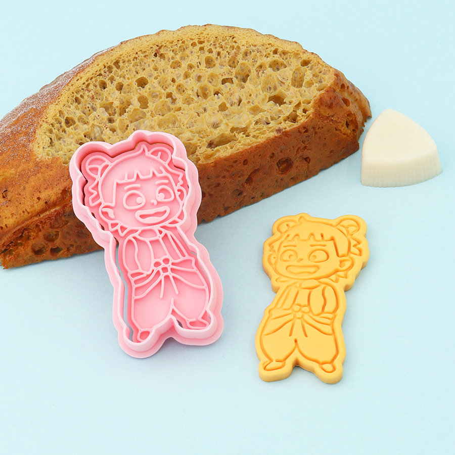 Molde de galletas de Nezha simulado, herramientas de repostería con diseños de dibujos animados de Ao Bing, Ao Guang, Shen Gongbao, Shijin y Bestia del Límite de la Emperatriz