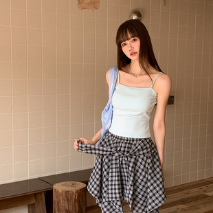Real Shot # Camisole Women's 2025 New Summer Beautiful Back Pure Desire Sweet and Spicy Single Wear Slimming Short Top