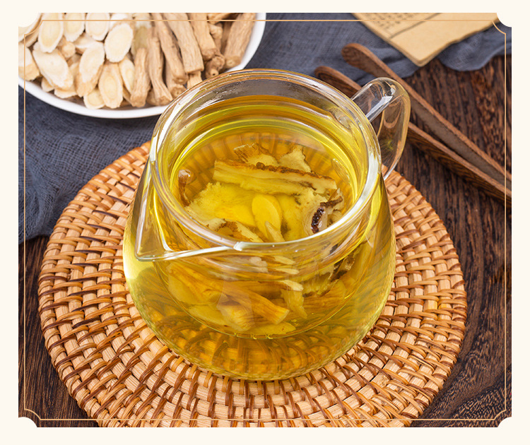 Huang Qi Dang Gui Dang Shen Combo (Astragalus, Angelica & Codonopsis) — Dried Food Herb Slices for Tea & Soup in use