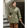 正品中长千鸟格羽绒服