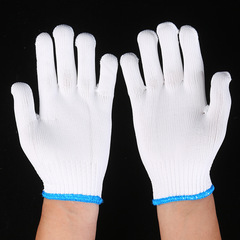 600克尼龍手套搬運線手套棉紗工作手套加厚工地幹活勞保手套批發
