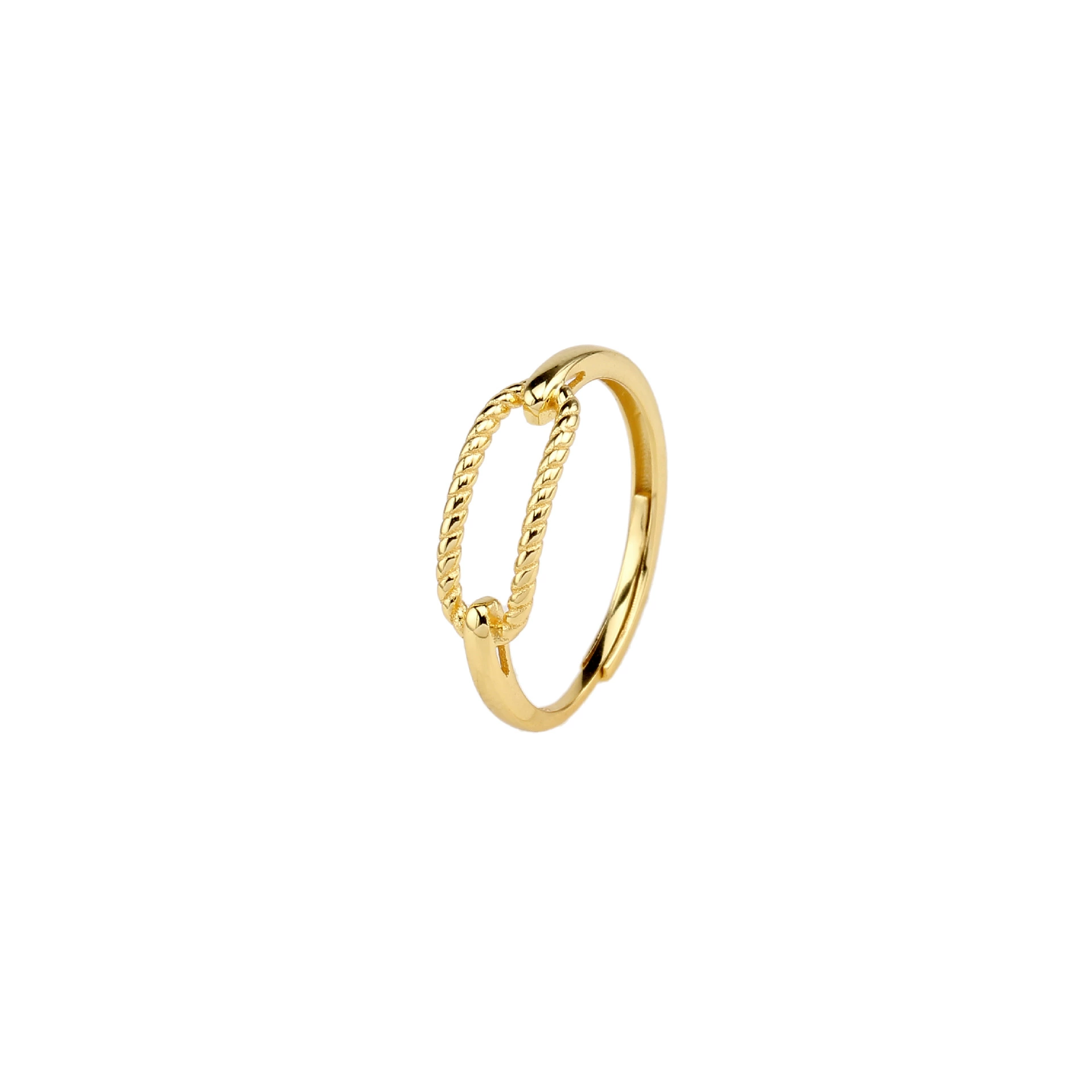 (Cross-border trading), square one size sophisticated fashionable ring with pigtail, silver 925 sample
