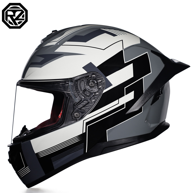 Casco de motocicleta Orz para hombres y mujeres, casco integral de verano con gran alerón trasero para todas las estaciones, certificado por DOT, transfronterizo.