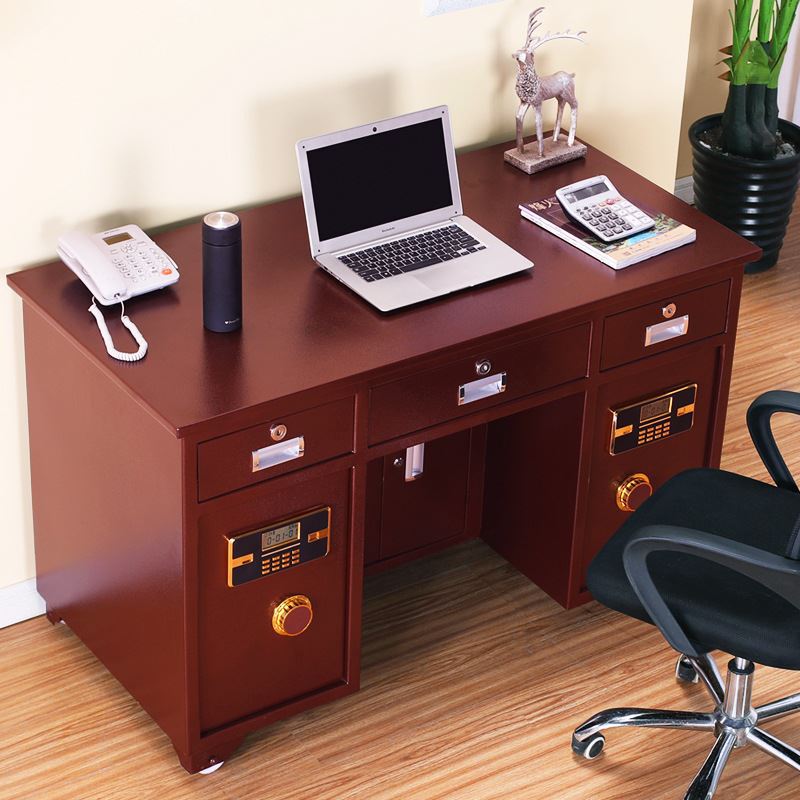 All-steel home safe desk with fingerprint password, coin-operated cash register, financial office desk, and integrated alarm system All-steel home safe desk with fingerprint password, coin-operated cash register, financial office desk, and integrated alarm system