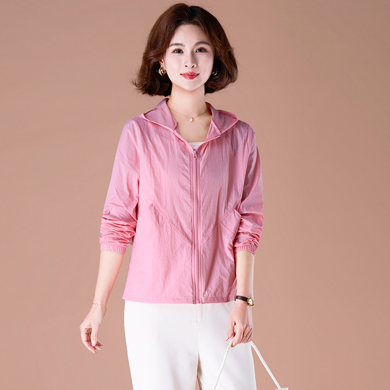 2026 New Style Sun Protection Clothing, Outdoor Sports Skin Clothing, Loose-Fitting Hooded Sun Protection Clothing for Middle-Aged Women, Breathable Sun Protection Clothing