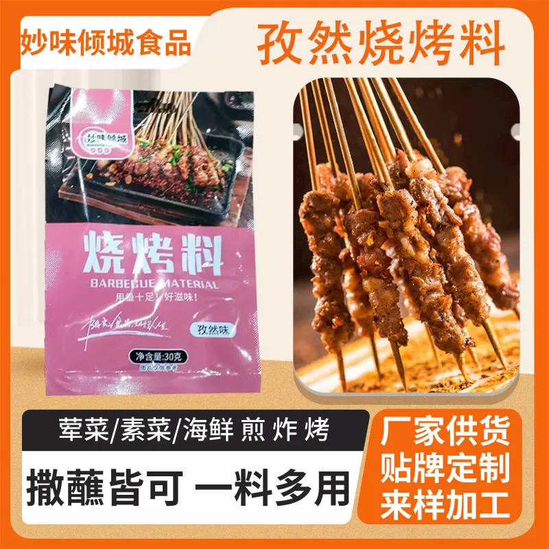孜然味烧烤料空气炸锅调料夜市烤鸡烤串孜然粉30g袋装孜然烧烤料