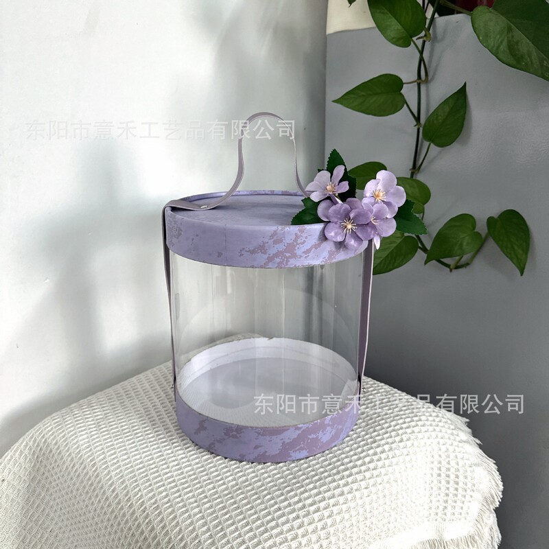 新しいJinxiu YunlanポータブルPVC透明ハグバケツお土産キャンディバケツ結婚式キャンディボックスdiy透明バケツ|undefined