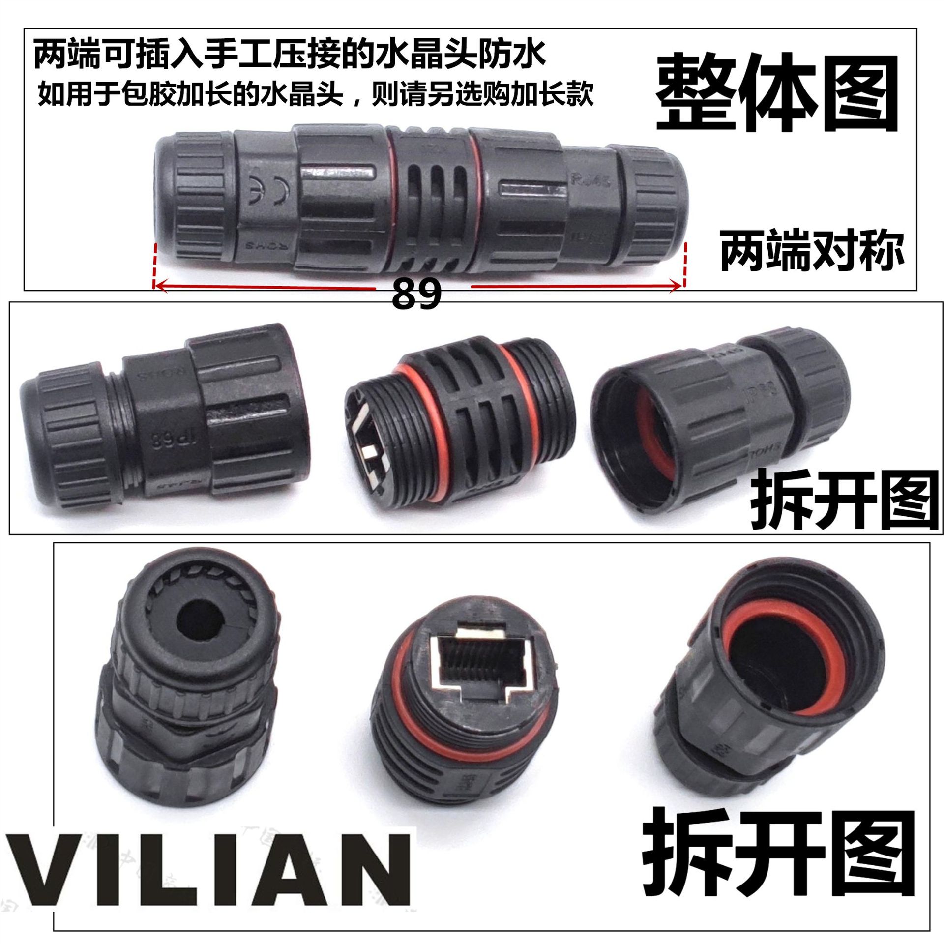 VILIAN-RJ45M20ʽֱ̫ͨˮDATAźͷ