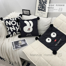 黑色汽车抱枕被子两用加厚二合一午睡枕头被客厅空调靠枕折叠毯子