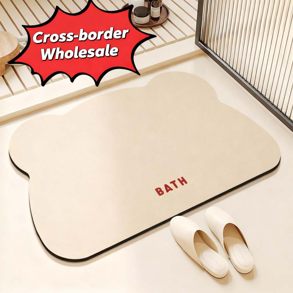 浴室防滑地垫高级感家用卫生间门口防滑垫简约可爱硅藻泥地垫批发