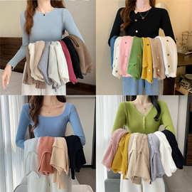 秋冬库存女士毛衣 靓妹女装毛衣杂款尾货批发 外贸地摊直播货源