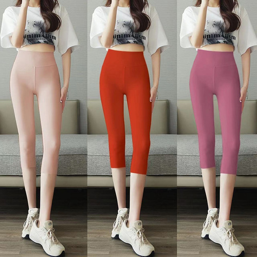 Women's Shark Fishnet Outerwear Summer Thin Tight High-Waisted Abdominal Tuck Hip Lift Slim Leg Fitness Barbie Yoga Leggings