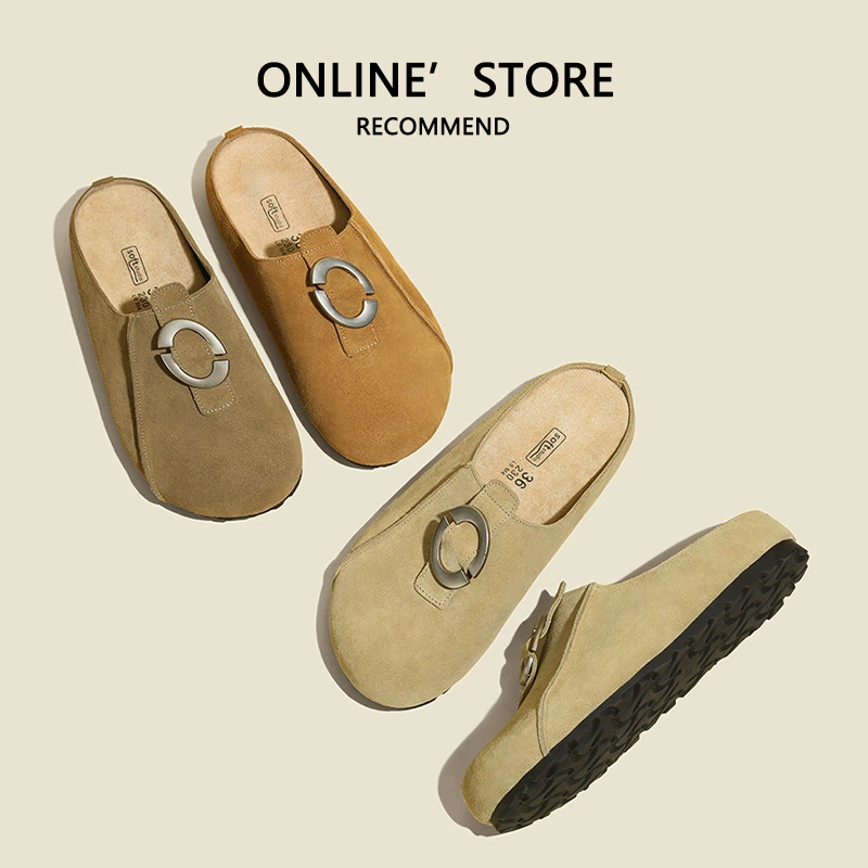Туфли Birkenstock из телячьей кожи для носки как верхняя обувь, толстая подошва, усиленный носок, полуподтяжки, новинка весна-осень 2025, универсальные Birkenstock