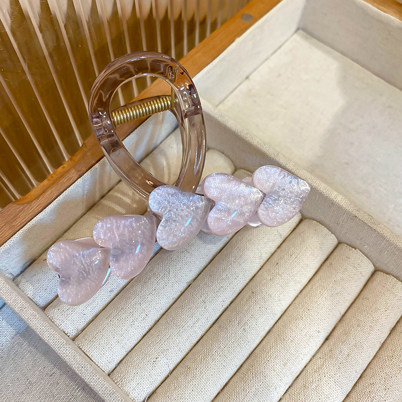 Carpeta de agarre de palabra redonda de color café, clip de tiburón de pelo de disco de alta gama retro, personalidad simple y de moda, nueva horquilla, accesorios para el cabello