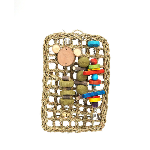 Amazon Best Selling Products Rabbit Toy Hamster Teeth Grass Ball Hanging Grass Rack Apple Branch Pet Supplies