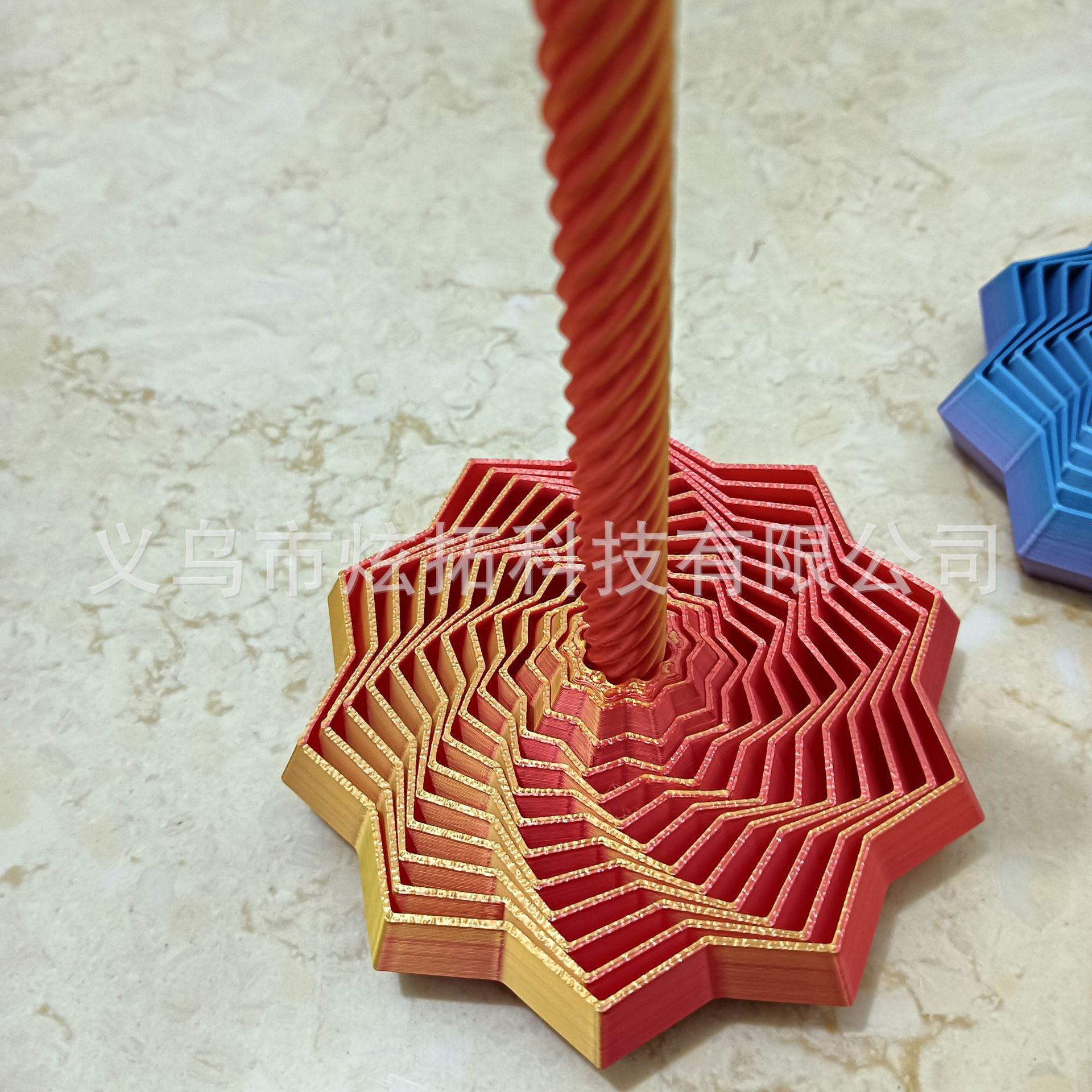 Impresión 3D descomprimida estrella ilusión óptica plegable juguete de puzzle infantil poligonal torre de rábanos espiral mesa tridimensional image 18