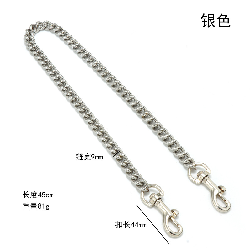 Cadena de Extensión de Metal para Bolso con Colgante de Camelia