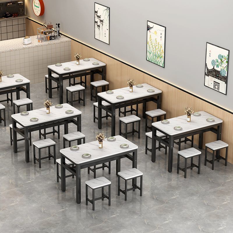 대리석 화이트 + 블랙 프레임