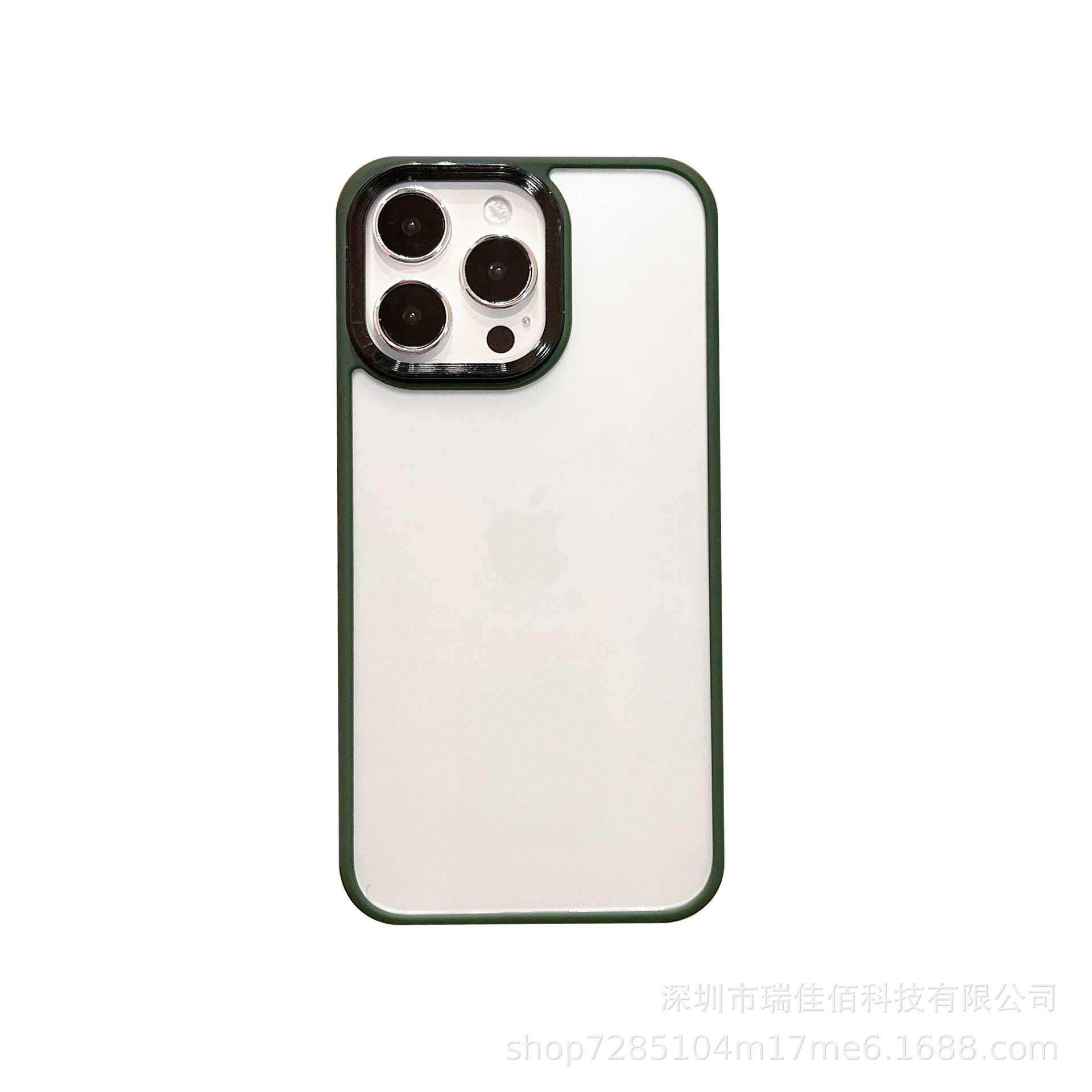 Матовый акриловый чехол с металлической окантовкой (Apple) для iPhone 13/14/15 — защитный тонкий