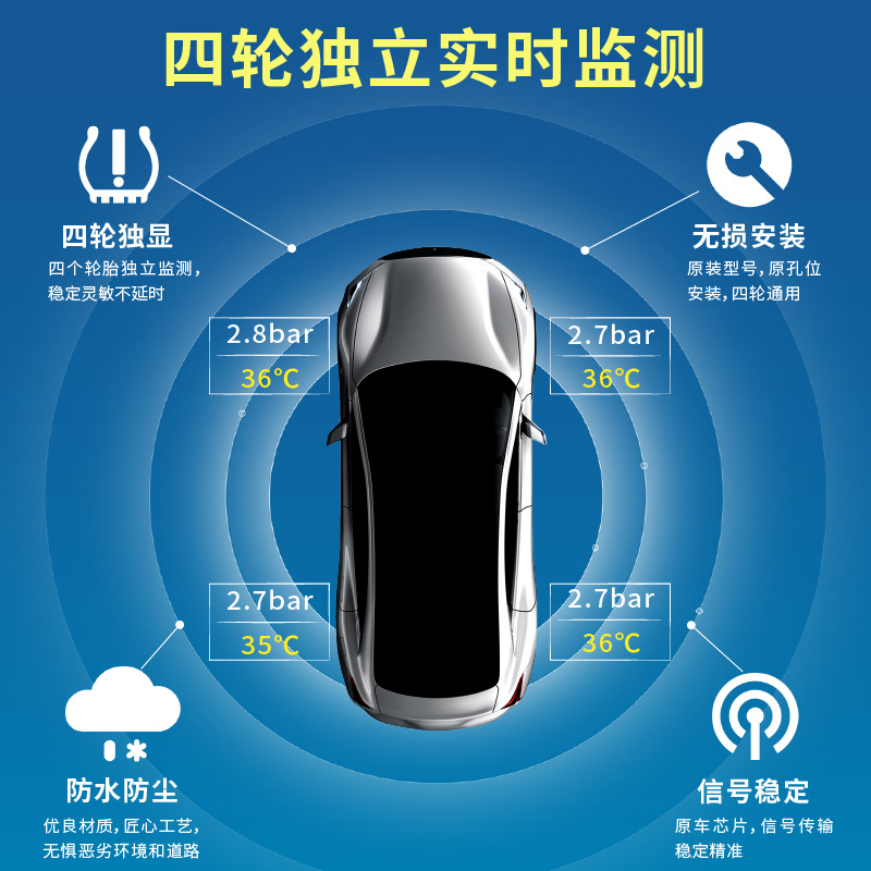 Original Tire Pressure Monitoring Sensors for Ford Edge, Taurus, Mondeo, Explorer, Escort, Mustang