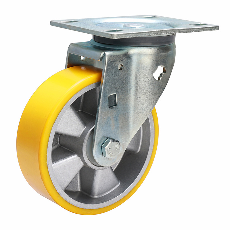 Rueda Industrial Pesada de 5 6 y 8 Pulgadas 77-86A de Poliuretano TPU con Freno para Fábrica y Logística