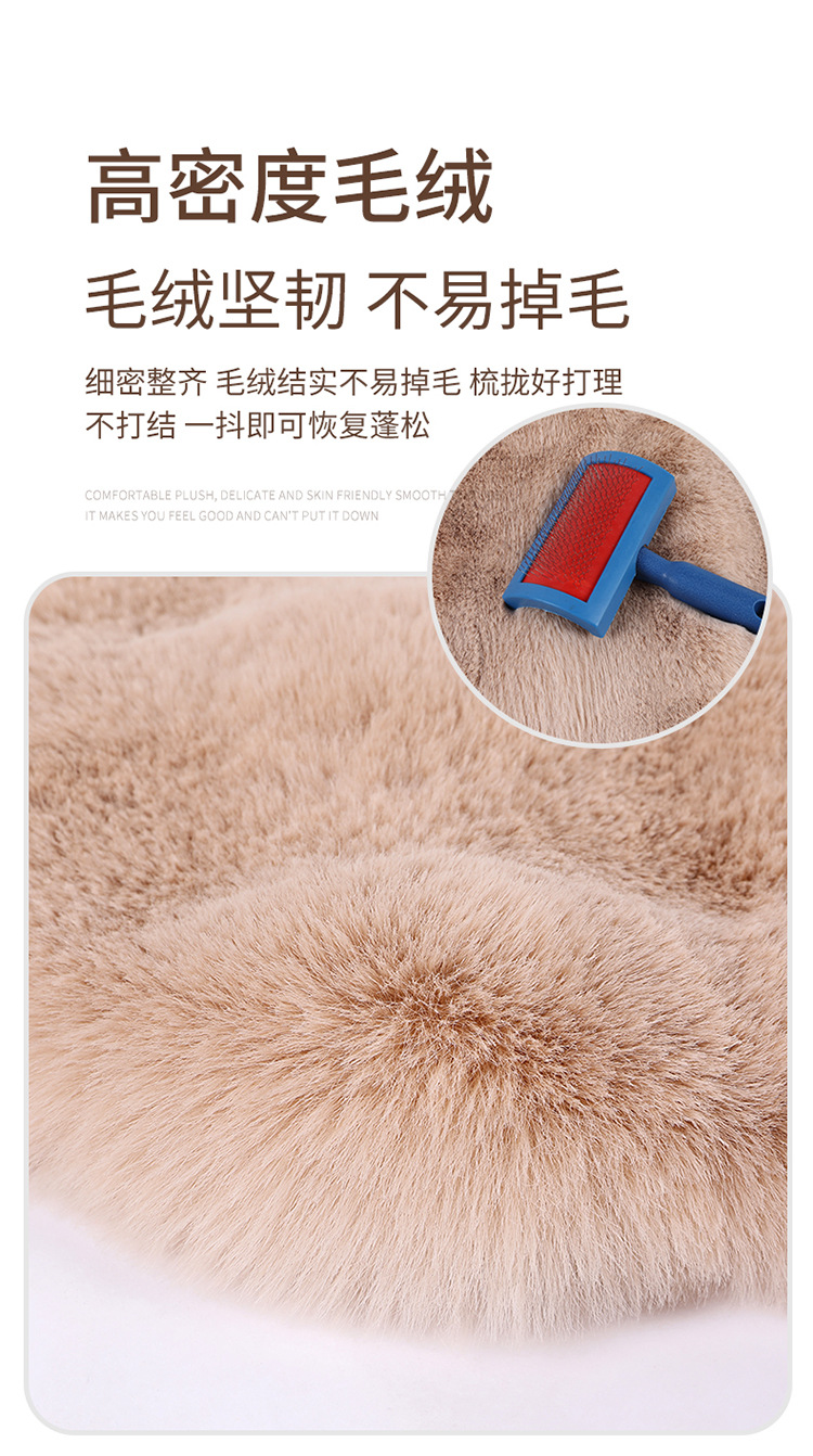 Winter Thickened Universal Car Seat Cushion Plush Car Cushion Backrest Lumbar Pillow Neck Pillow Bubble Velvet Thickened and Warm