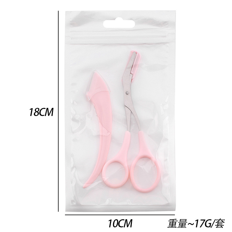 Cuchillo de cejas de media luna, raspador de cejas con malla protectora, cuchillo de cejas de corte, herramientas de cejas de corte, caja de mujeres, cuchilla de cejas de corte, 100 piezas por caja