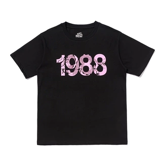 1988限定款粉色字母ASSC印花大码宽松高街潮牌男女情侣短袖T恤夏