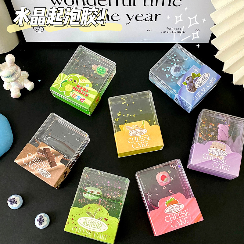 Spot al por mayor serie de postres barro de cristal limo juego de juguetes educativos de bricolaje para niños de alto valor pegamento espumoso