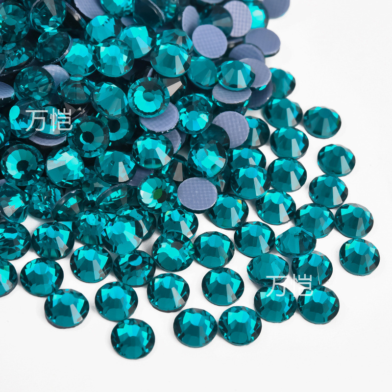 爆発的な輝きの平底イミテーションオパールラインストーン、衣類用アクセサリー、電気メッキガラスラインストーン、大型装飾品、DIYジュエリーアクセサリー材料