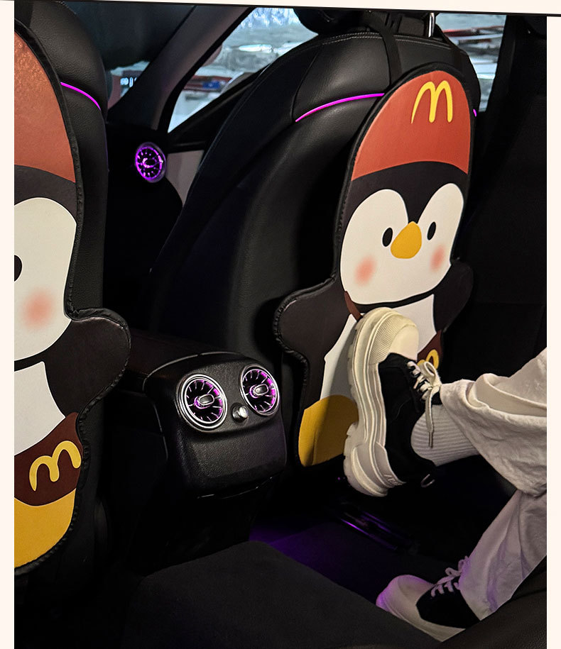 M Penguin Car Anti-Kick Pad Universal Rear Seat Back Anti-Dirty Protective Pad Car Rear Protective Pad Anti-Pad