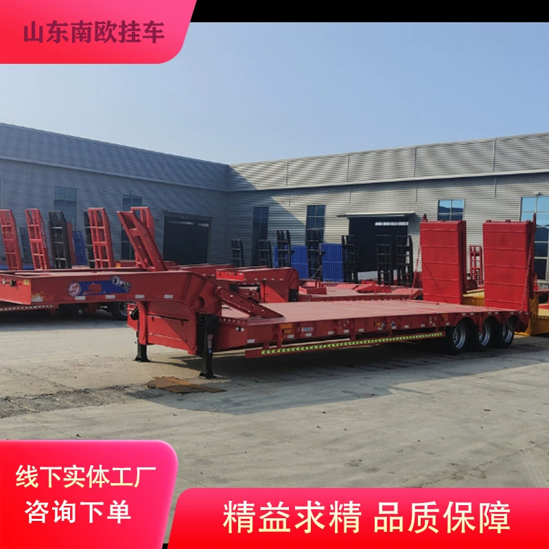 Полуприцеп-платформа для перевозки крупногабаритных грузов с четырьмя линиями и восемью осями, гидравлическим подъемным механизмом, прямые продажи с завода