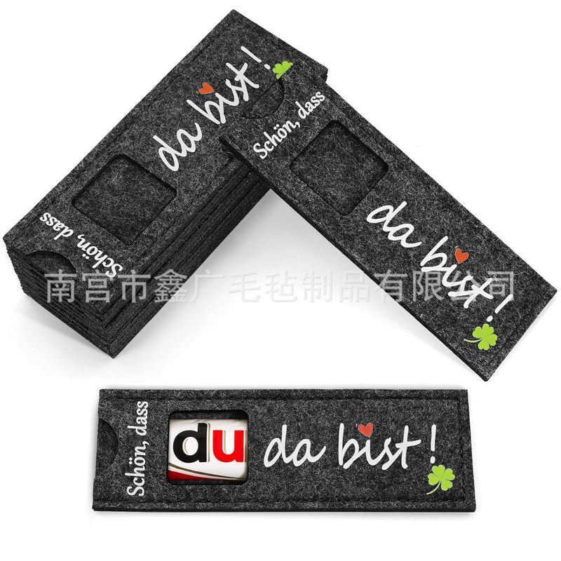 卸売クロスボーダーフェルトチョコレート包装袋、チョコレートバー用フェルトカバー、ギフトとして、ありがとう|undefined