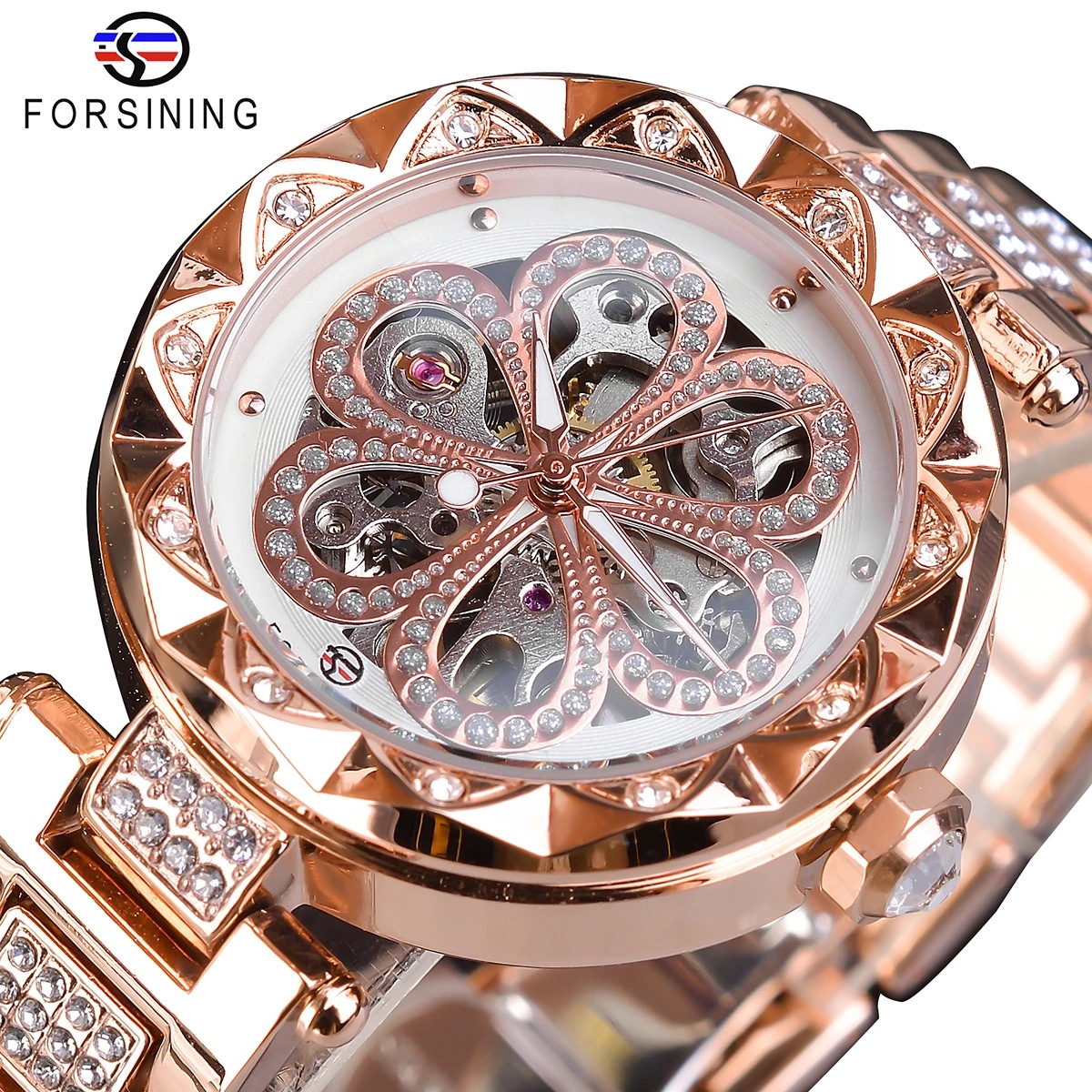 Dames automatisch horloge met strass en skeleton wijzerplaat_voghion.com