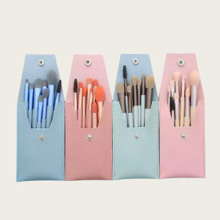 Popular Portable Mini 8-Piece Morandi Makeup Brush Eye Shadow Eyelash Comb Brush Blush Makeup Brush Factory Direct Sale
