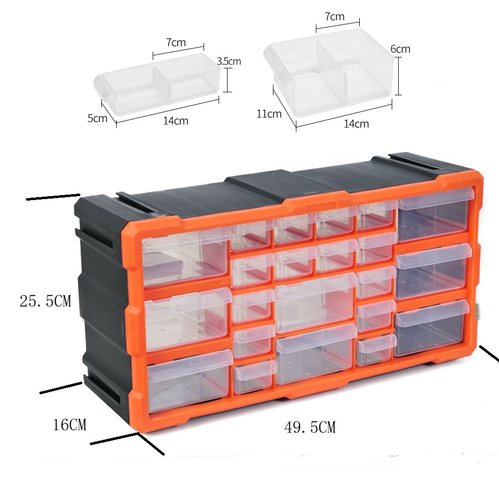 Caja Botiquín de Medicamentos Portátil de Doble Capa de Plástico PP para Medicamentos