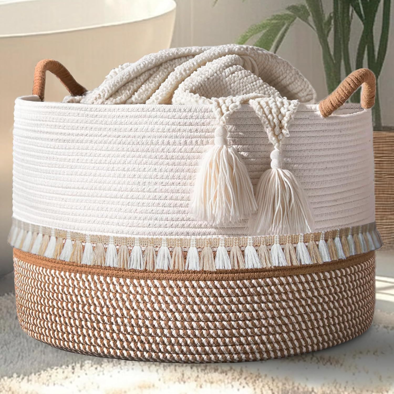 Xinyide Cotton Rope Storage Basket Round Amazon Low Return Rate Dirty Clothes Basket Laundry Basket Custom Clothing Basket Classy