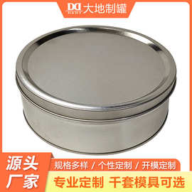 新款饼干盒铁盒定制马口铁罐翻盖收纳金属磨砂银色长方形空罐厂家