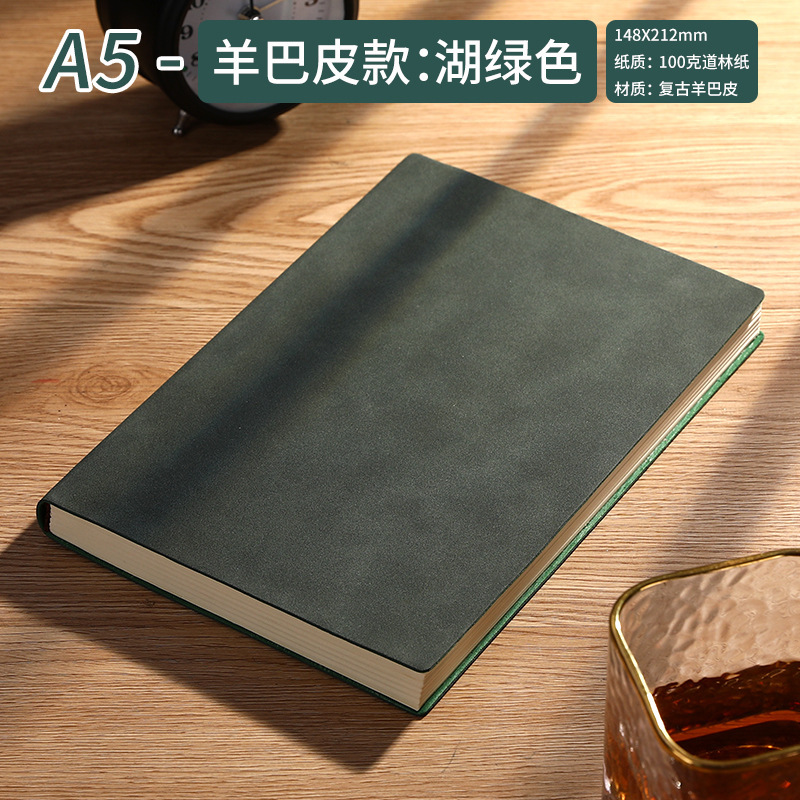 Lambskin A5-Lake Green