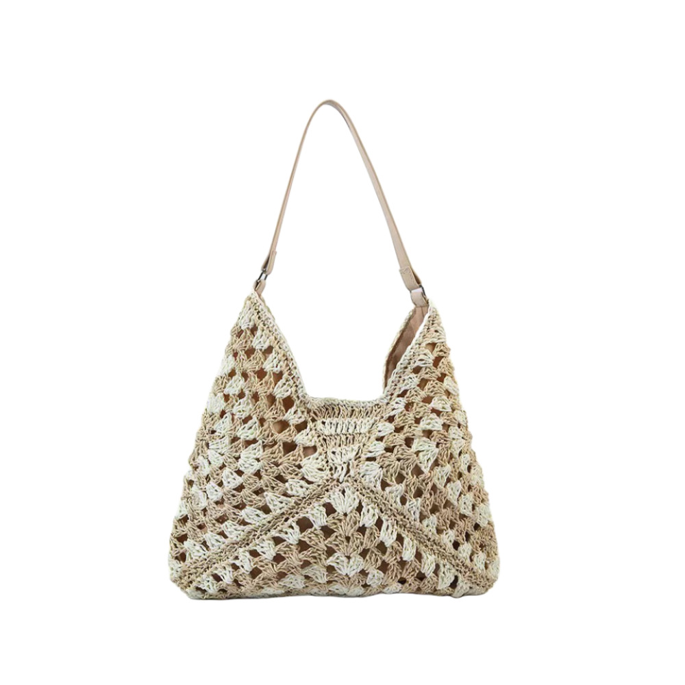 beach bag Bags Type Holiday, Travel Occasion Straw Material Women's Medium Straw Solid Color Vacation Beach Weave Square Open Beach Bag
