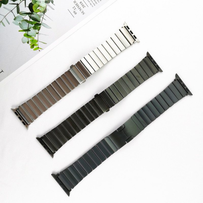 Suitable for apple watch one bead titanium alloy new strap iwatch flat buckle original buckle watch