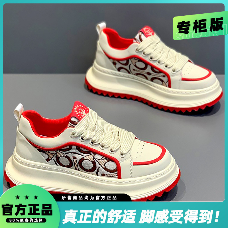 メンズシューズ 2025 春の新作刺繍プリント多用途スポーツとレジャースニーカー夏通気性向上お父さんトレンディな靴|undefined