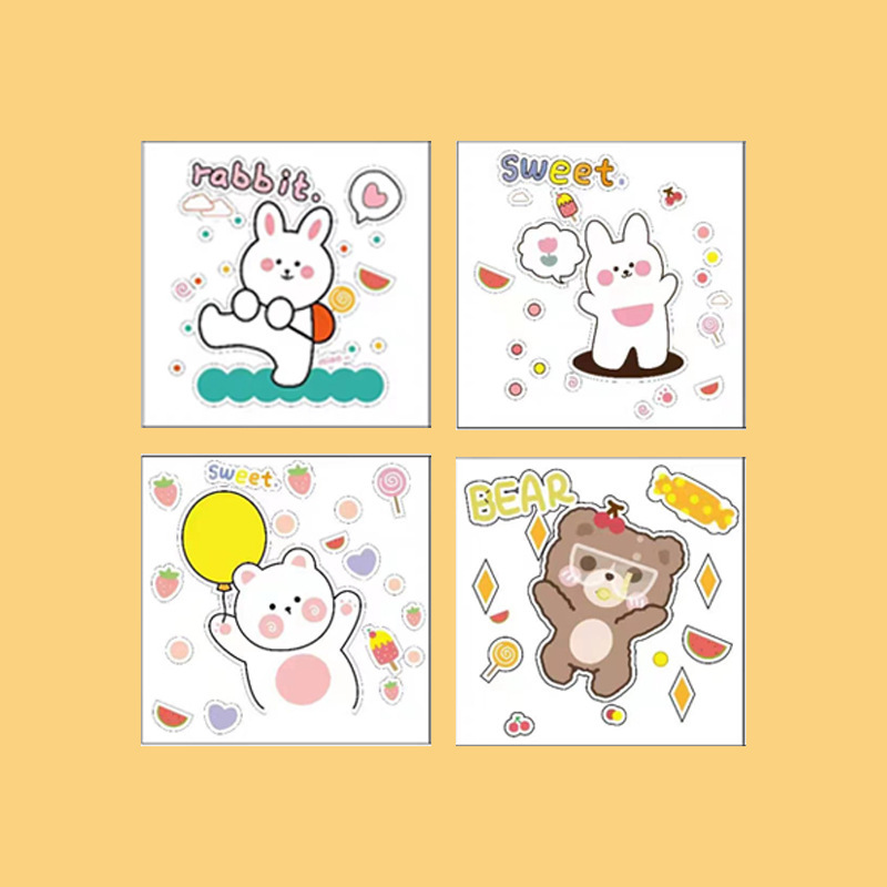 Taza de agua tridimensional taza de agua pegatinas ins accesorios de resina lindo inconsútil DIY Escuela Primaria estudiante pegatinas Copa 3D pegatinas