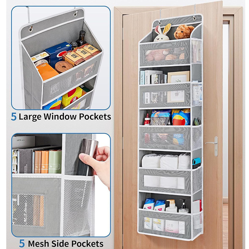 Amazon five-layer non-woven fabric door hanging bag large capacity home bedroom hanging storage bag