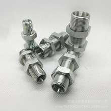 YEC 卡套液压软管接头24锥公制过板6C过渡油管隔板对丝耐高压接头