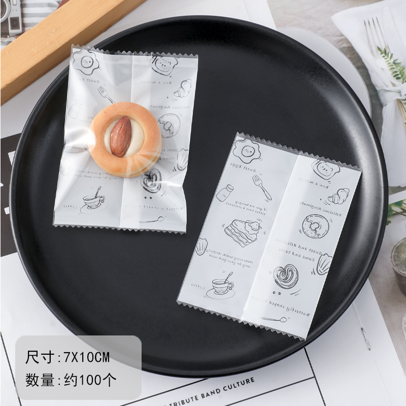 Bolsa de embalaje crujiente de copo de nieve inglesa esmerilada gruesa Bolsa de galletas de azufaifa de leche Bolsa de sellado de galletas de caramelo para hornear al por mayor