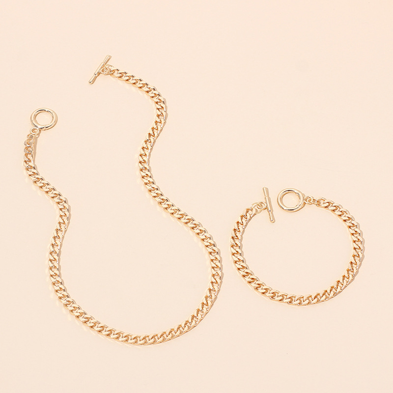Hip-hop Stacking Trendy Metal Chain Necklace Set display picture 2